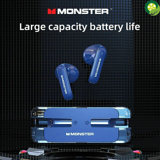Monster Original XKT08 Gaming Headphones Ture Wireless Bluetooth Earphones 5.3  Low Latency Noise Reduction Earbuds Headset