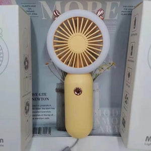 Mini Portable Fan USB Rechargeable Night Light Cooling Handheld Fan Three Speed Adjustable