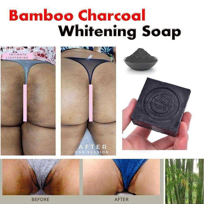 Whitening Africa Nigeria Handmade Soap Lighten Dark Bikini Line Bamboo Charcoal Cleansing Soap Remove Dullness Skin Care