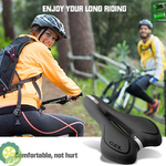 Mountain Bike Seat Suspension Bicycle Saddle Gel Leather Road Cycling Cushion Pad Seat