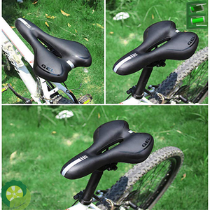 Mountain Bike Seat Suspension Bicycle Saddle Gel Leather Road Cycling Cushion Pad Seat