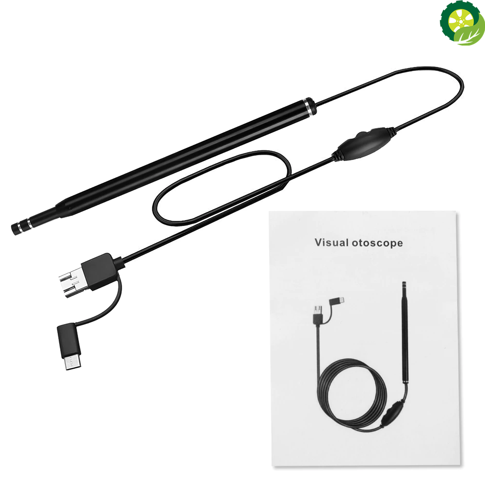5.5mm Mini Ear Cleaning Endoscope 3 in1 Type C USB HD Visual Ear Spoon Camera for Android PC Ear pick Otoscope Borescope