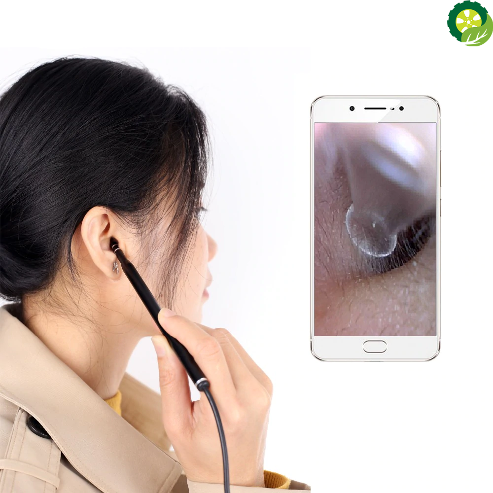 5.5mm Mini Ear Cleaning Endoscope 3 in1 Type C USB HD Visual Ear Spoon Camera for Android PC Ear pick Otoscope Borescope