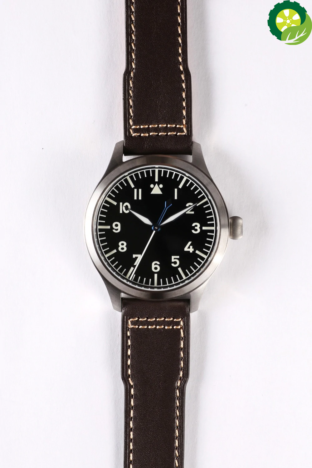 Automatic Movement Pilot Watch with Black Dial and 42mm Case waterproof 300M