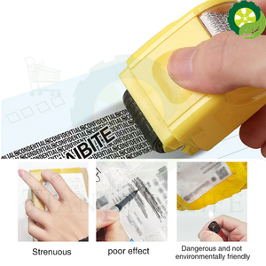 Stamp Seal Roller Theft Protection Code Guard Your ID Confidentiality Package Private Information Confidential Seal
