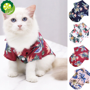 Hawaiian Pet Shirts Summer Beach Clothes Vest Pet Clothing Floral T-Shirt