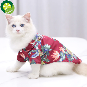 Hawaiian Pet Shirts Summer Beach Clothes Vest Pet Clothing Floral T-Shirt