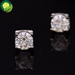 D Color 1ct Carat Clarity vvs 4 Claw Moissanite Stud Sterling Silver Earrings 1ct with GRA Certificate