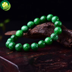 Natural green jade Emperor Green Dry Green jade Bead Bracelet