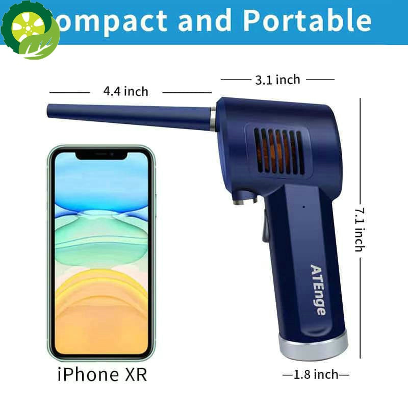 Cordless Air Duster for Computer Cleaning, Replaces Compressed Spray Gas Cans, Rechargeable Cleaner Blower for Computer、camera