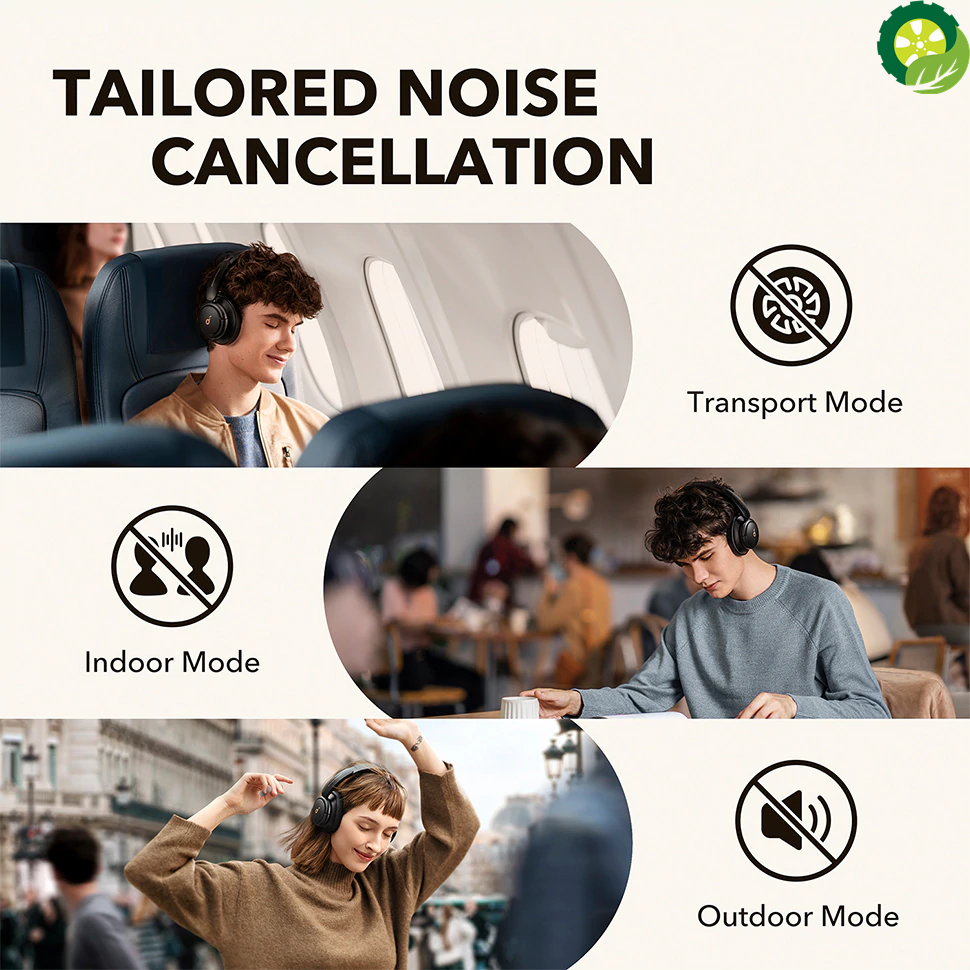 Soundcore Life Q30 Hybrid Active Noise Cancelling Headphones with Multiple Modes, Hi-Res Sound, 40H Playtime