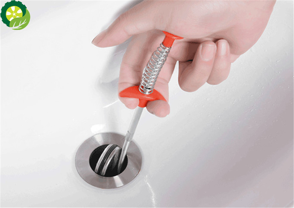 61.5cm Flexible Sink Claw Pick Up Kitchen Cleaning Tools Pipeline Dredge Sink Hair Brush Cleaner Bend Sink Tool With Spring Grip