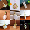 Natural Hetian jade Chinese Retro palace style unique ancient gold craft charm Pendant Necklace