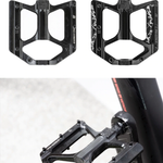 Ultralight Non-Slip Alloy Sealed Bearing Bicycle Flat Platform Pedals with LED Warning Light