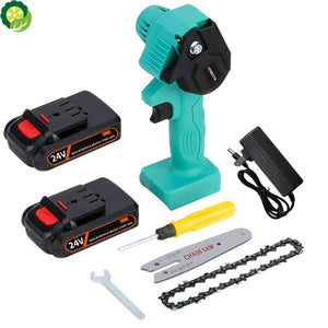 Mini Electric Saw Chainsaw 24V With Battery For Woodworking Garden Tools