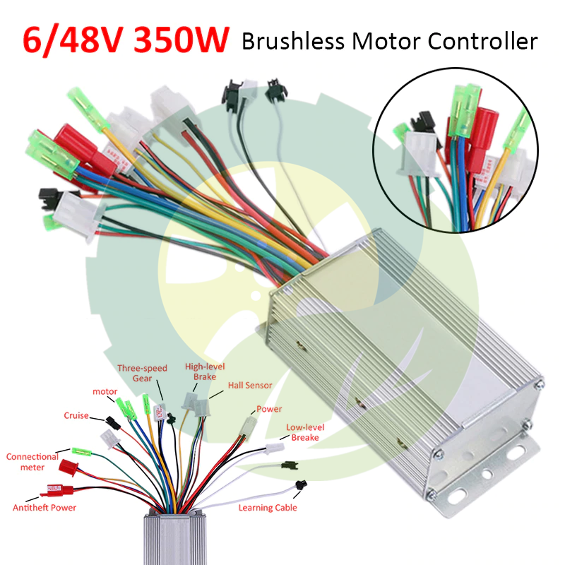 Electric Bicycle Accessories 36V/48V Electric Bike 350W Brushless DC Motor Controller For Electric Bicycle E-bike Scooter