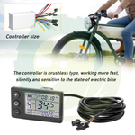 Electric Bike Controller 24V-48V/36V-60V 350W Brushless E-bike Controller with LCD Display Bicycles Scooter Controller