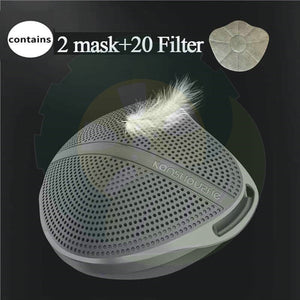 Expand Size Face Mask Mouth With Filter Respirator Unisex Dust Face Shield Replaceable Filter Reusable Washable Protection Mask