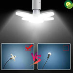 LED Bulb Fan Blade Timing Lamp AC85-265V 28W Foldable Led Light Bulb Lampada For Home Ceiling Light With Remote Controller
