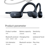 Air conduction touch Bluetooth 5.0 wireless earphone sports waterproof noise reduction with microphone