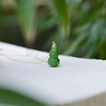Hetian jade gourd Pendant Necklace Chinese style retro elegant charm small fresh romantic brand jewelry