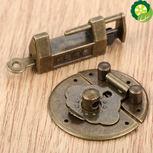 Antique Drawer Wood Box Cabinet Door Hasp Lock Hook Latch Butterfly Hinges For Jewellery Fittings Furniture Decorative