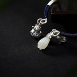 Natural Hetian white jade lucky cat bracelet exquisite carving design Mulan classic elegant brand jewelry
