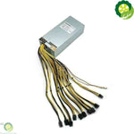 high efficiency Block Chain 2500W 2400W high-power supply gpu server psu 10x6pin cable
