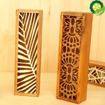 Hollow Wooden Storage Box for Makeup Organizer Pencil Case Jewelry Drawer Pen Holder Stationery School Boxes