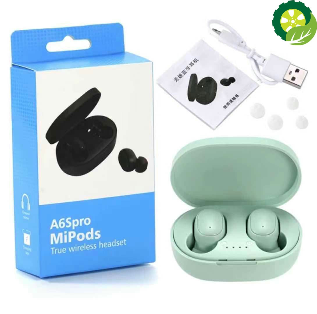 A6S TWS Bluetooth 5.0 Earphone Wireless Headphone Stereo Headset sport Earbuds microphone with charging box