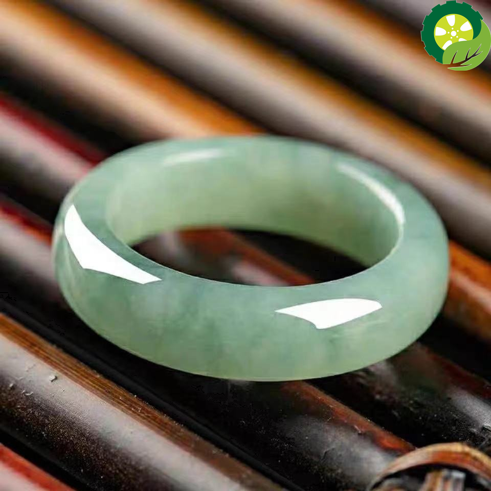 Classic natural jade band ring