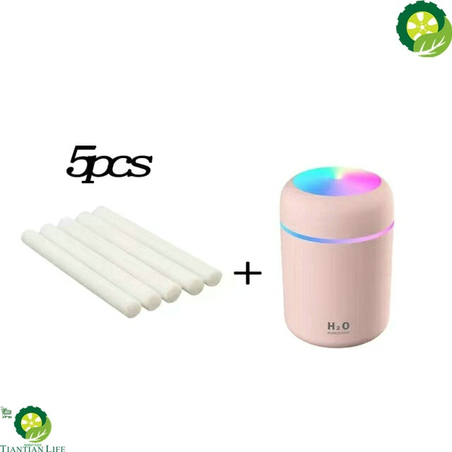 Electric Air Mist Humidifier 300ml Essential Oil Diffuser Home Fragrance USB Cool Mist Humidifier Air Freshener
