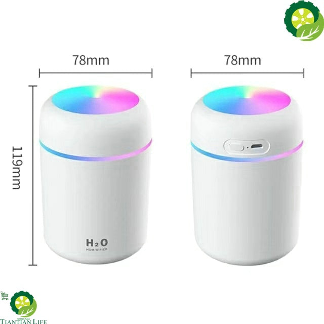 Electric Air Mist Humidifier 300ml Essential Oil Diffuser Home Fragrance USB Cool Mist Humidifier Air Freshener
