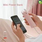 4 In 1 Multifunction Portable Mini Mist Fan Humidifier Facial Sprayer for Outdoor Travelling USB Rechargeable powerbank and FlashLight