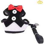 Elegant Bowtie Pet Dog Harness Vest With Leash Adjustable Cat Harness Leash Set Cute Bow Knot Tuxedo Suit For Cats Kitten Puppy