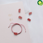 Handmade Natural Rose Quartz Crystal Lucky PiXiu Bracelet