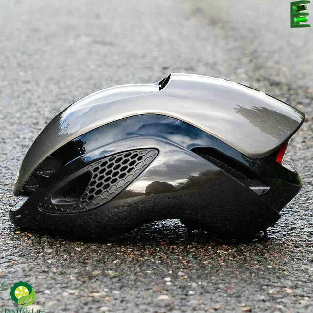 Unisex Mountain Road Bike Integrally Molded Matte Black Helmet