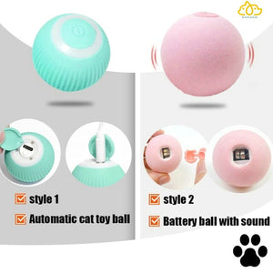 Automatic Electric Rolling Smart Toys ball for Cats Training Self-moving Kitten Toys Indoor Interactive Playing