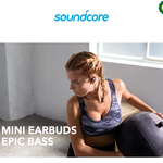 Soundcore Spirit Dot 2 True Wireless Earbuds, Deep Bass, IPX7 Waterproof, Sweatproof, 16H Playtime, Fast Charge,