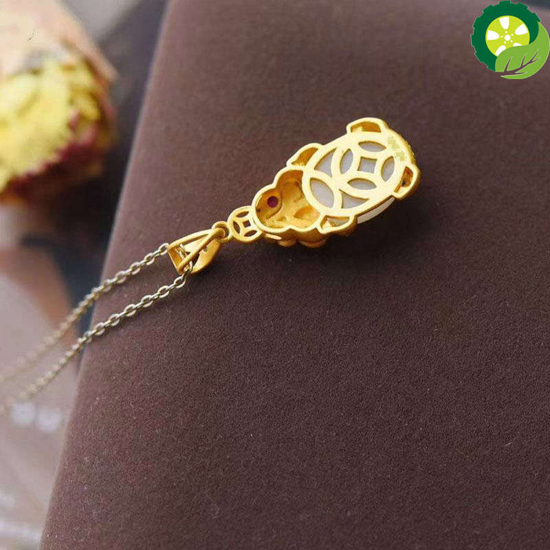 Hetian Jade Pixiu Lucky Fortune Necklace Pendant