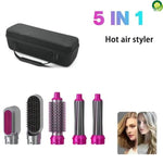 5 In 1 Electric Hair Dryer Brush Hot Air Styler Blow Negative Ions Dryer Comb Hair Curler Straightening Curling Styling Tool