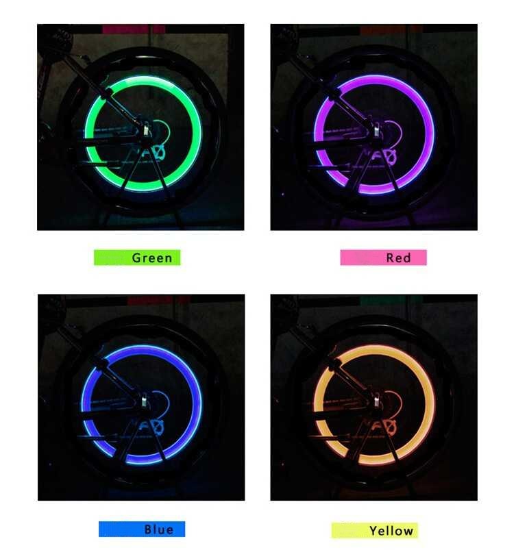 Mini LED Bicycle Lights Install at Bicycle Wheel Tire Valve's Cycling Bicycle Accessories Bike LED Light Bike Riding Lamps Gift