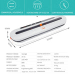 Best Vacuum Food Sealer 220V/110V Automatic Commercial Household Food Vacuum Sealer Packaging Machine Include 10Pcs Bags