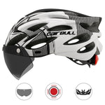 Cairbull Ultralight Cycling Helmet With Removable Visor Goggles Bike Taillight Intergrally-molded Mountain Road MTB Helmets 230g