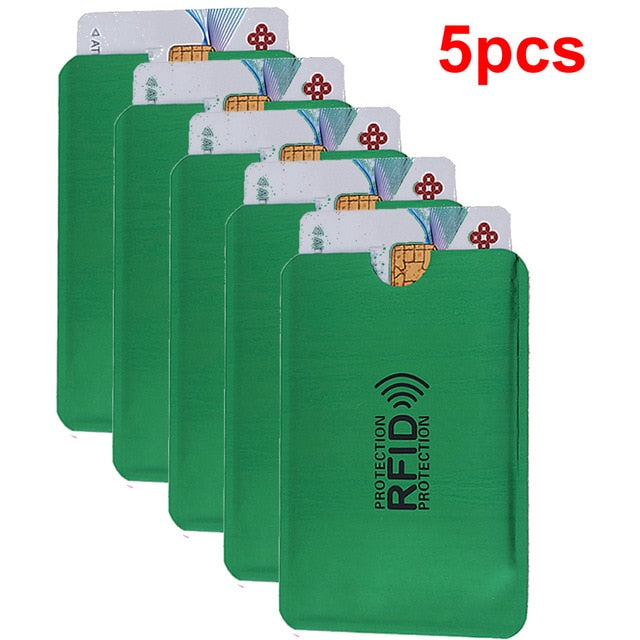 Anti Rfid Wallet Blocking Reader Lock Bank Card Holder Id Bank Card Case Protection Metal Credit NFC Holder Aluminium 6*9cm