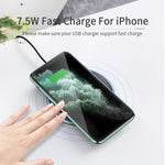15W Qi Wireless Charger For iPhone 12 11 Pro Xs Max Mini X Xr 8 Induction Fast Wireless Charging Pad For Samsung Xiaomi