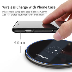 15W Qi Wireless Charger For iPhone 12 11 Pro Xs Max Mini X Xr 8 Induction Fast Wireless Charging Pad For Samsung Xiaomi