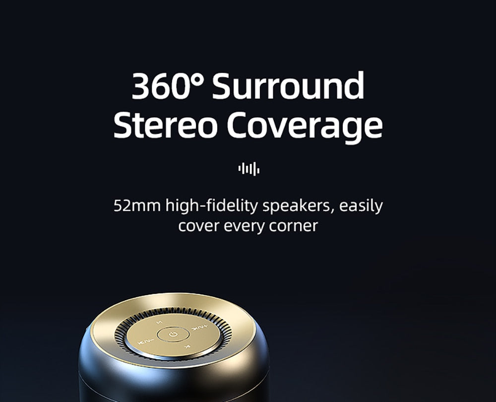 Mini Bluetooth Speaker Portable True Wireless Powerful Bass Smart Speaker 18H Play-time Clear Stereo Sound home theater