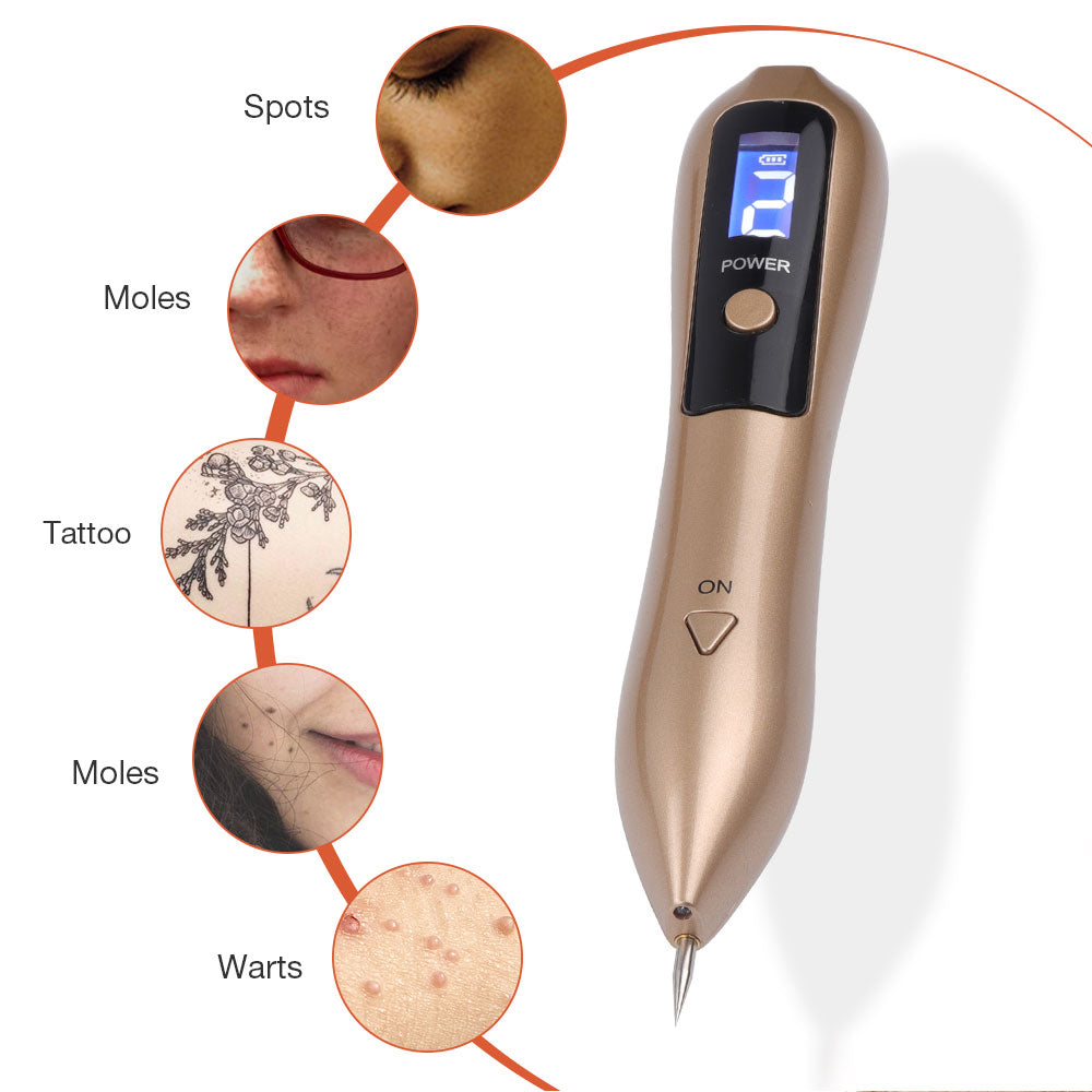 Laser Plasma Pen Freckle Remover Machine LCD Mole Removal Dark Spot Skin Wart Tag Tattoo Remover Tool