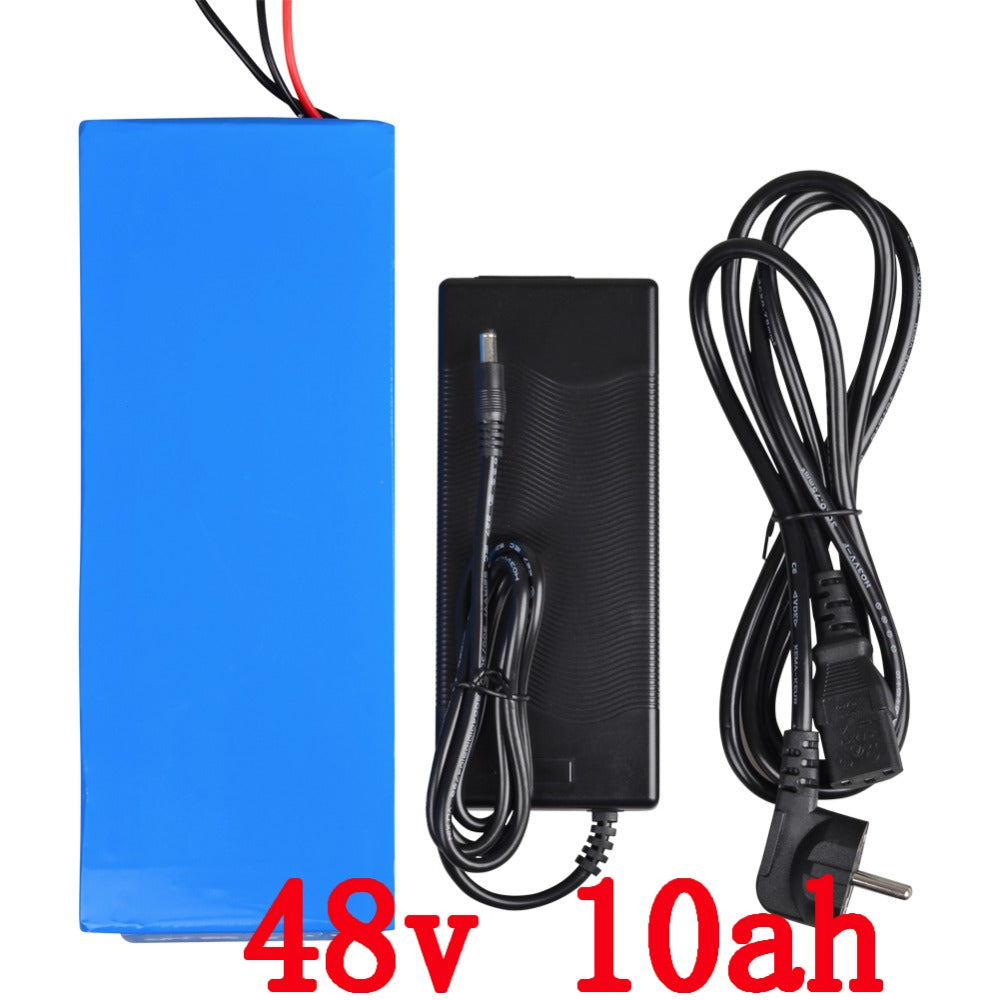 Electric bike battery 48V 10AH 500W 700W 48 V ebike e scooter Lithium ion battery 10AH with 15A BMS 2A Charger Free customs duty